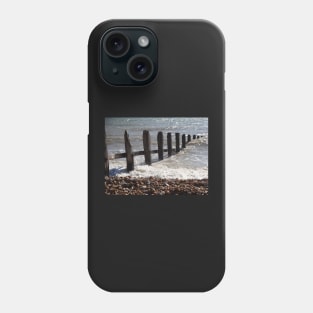 Sea defences on Dungeness beach Phone Case