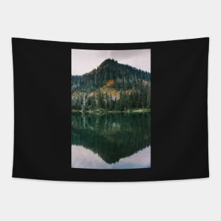 Mountain lake reflection at Lake 22 in Granite Falls,Washington Tapestry