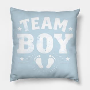 Team Boy Gender Reveal Baby Shower Blue Pillow