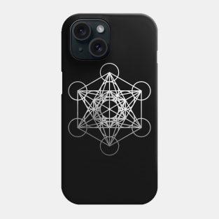 Metatron's Cube - Silver Light Phone Case