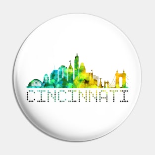 Cincinnati Skyline Yellow Pin