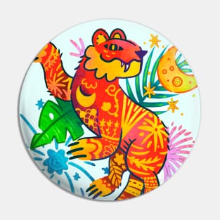 Year of the Red and Gold Tiger Pin