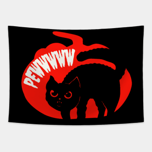 Pew, Cute cat design, Cat design, Cat design t-shirt, Pew cat design, Angry cat design Tapestry