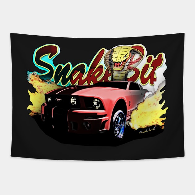 Mustang GT500 Cobra Burnout Tapestry by vivachas