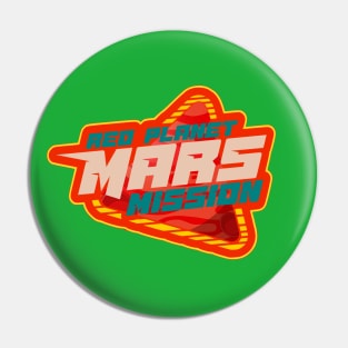 Planet Mars mission badge red Pin