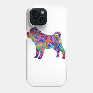 Shar Pei dog watercolor Phone Case