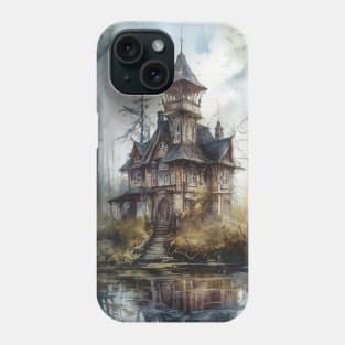 Gothic Futurism House in the Old Ancient Woods Phone Case