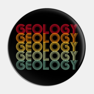 Geology- multi colored- Typography Pin