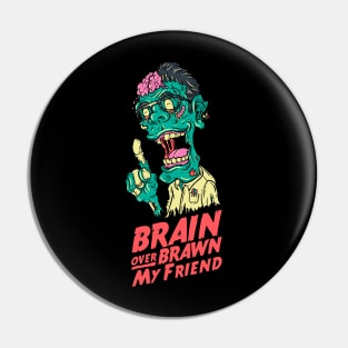 Friendly Reminder from Zombie Nerd Friend Pin