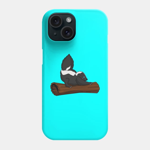 Stripy Skunk Phone Case by Greylady2016