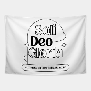 Soli Deo Gloria Modern Design in Light Theme Tapestry