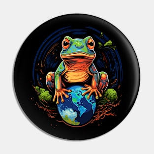 Frog Earth Day Pin