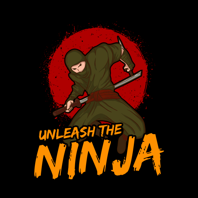 Cute & Funny Unleash The Ninja for Ninja Lovers by theperfectpresents