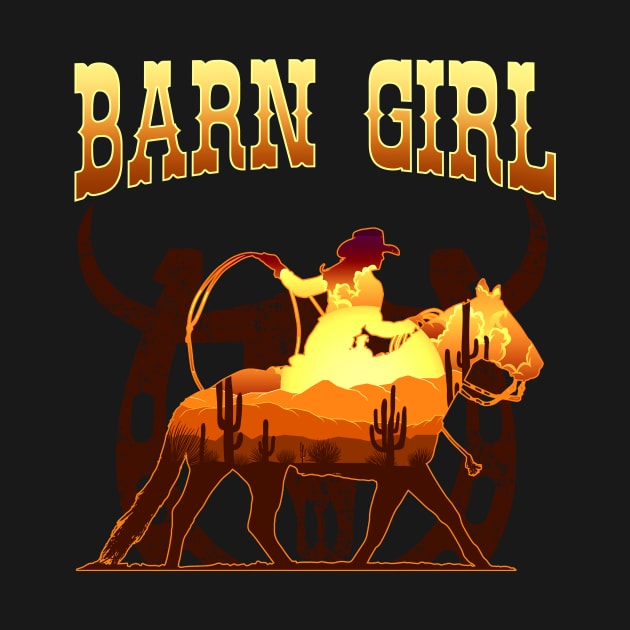 Barn Girl I Equestrian Pony Horse Fan by biNutz