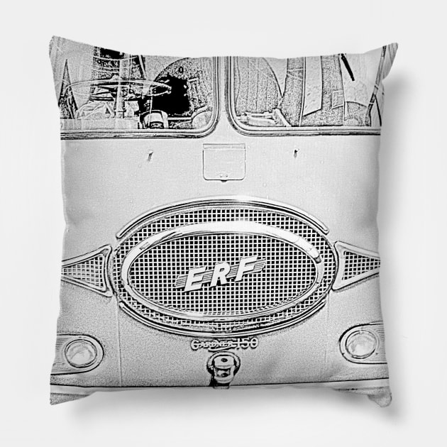 Vintage 1960s ERF lorry Pillow by soitwouldseem