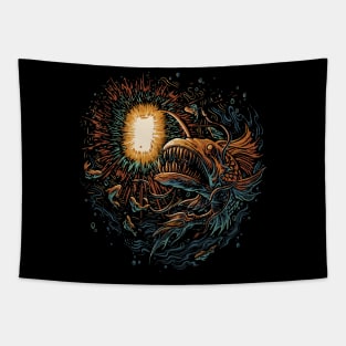 Dive into the Abyss with the Black Devil Tapestry