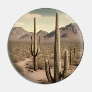 Saguaro vintage poster Pin