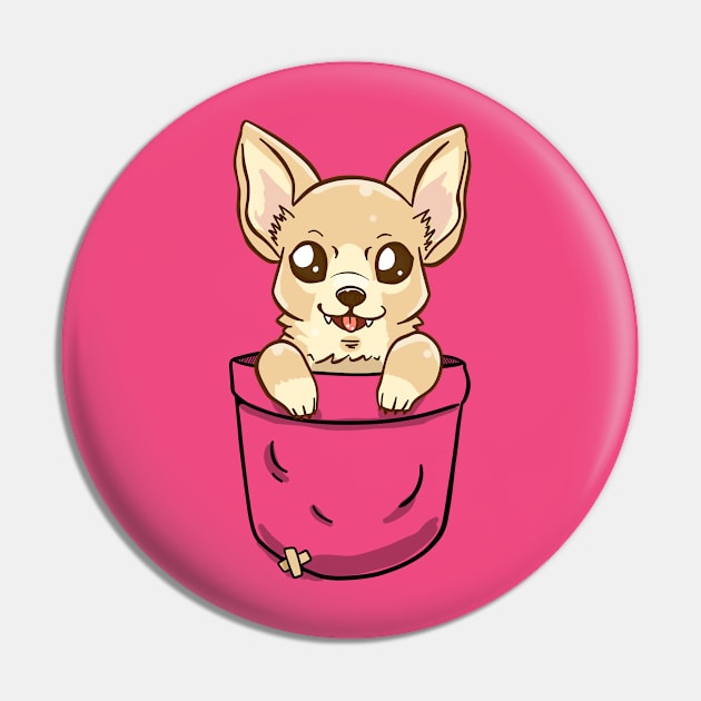 Pocket Cute Chihuahua Pin by TechraPockets