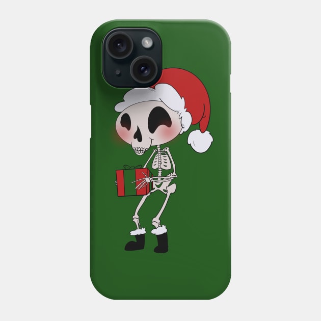 Christmas Skeleton Phone Case by Az