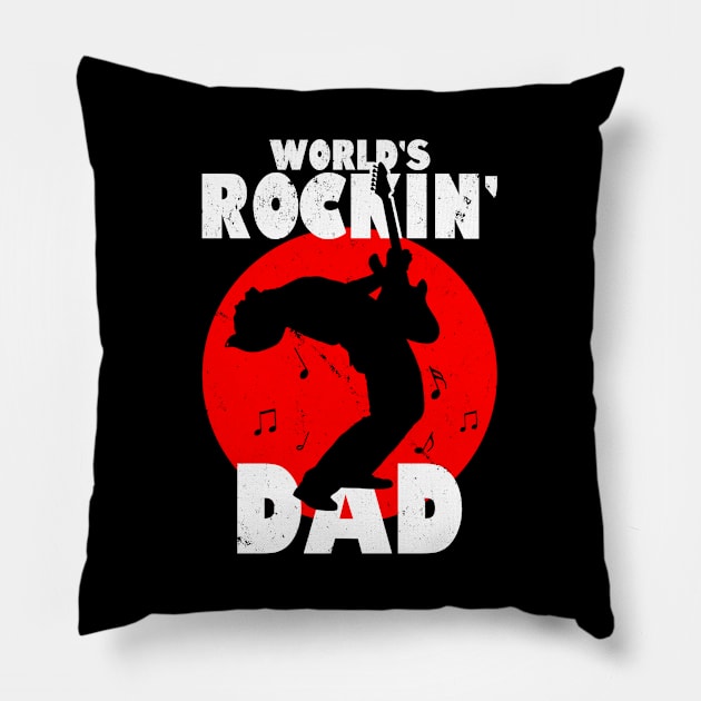 Rockin' Dad Best Dad Gift For Dads Fathers Uncle Pillow by BoggsNicolas