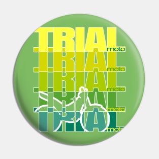 green yellow TRIAL Trialbike echo contour, Motorbike Sport Motorsports Pin