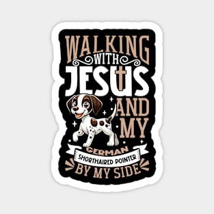 Jesus and dog - German Shorthaired Pointer Magnet