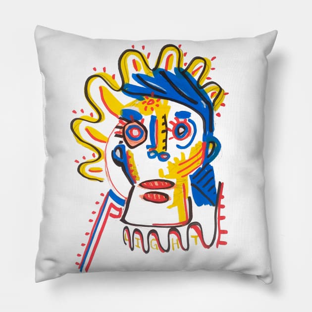 face Pillow by Angel Rivas