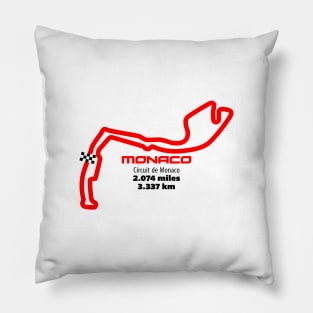 Monaco Track Graphic Pillow