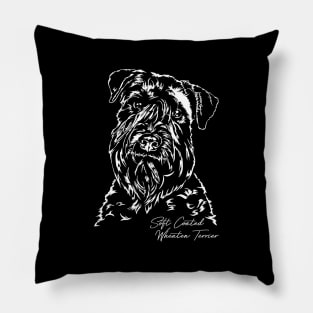 Soft Coated Wheaten Terrier dog portrait Pillow