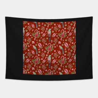 Australian Native Birds and Flowers - A Christmas Print Tapestry