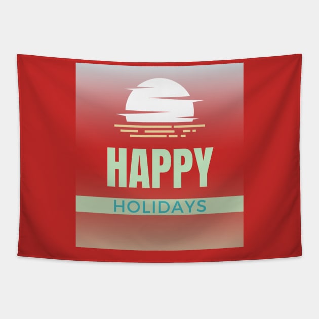Happy Holidays Tapestry by TeeText