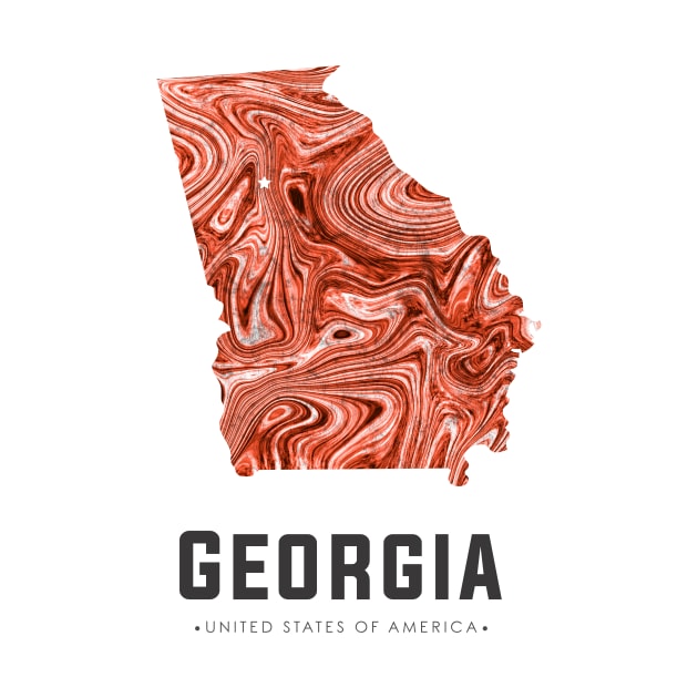 Georgia state map abstract brown by StudioGrafiikka