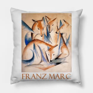 Four Foxes by Franz Marc Pillow