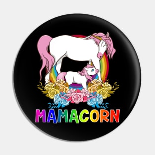 Cute Mamacorn Unicorn Mom Adorable Loving Mama Pin