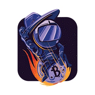 Bitcoin Astronaut Cowboy I Space BTC Bitcoin T-Shirt