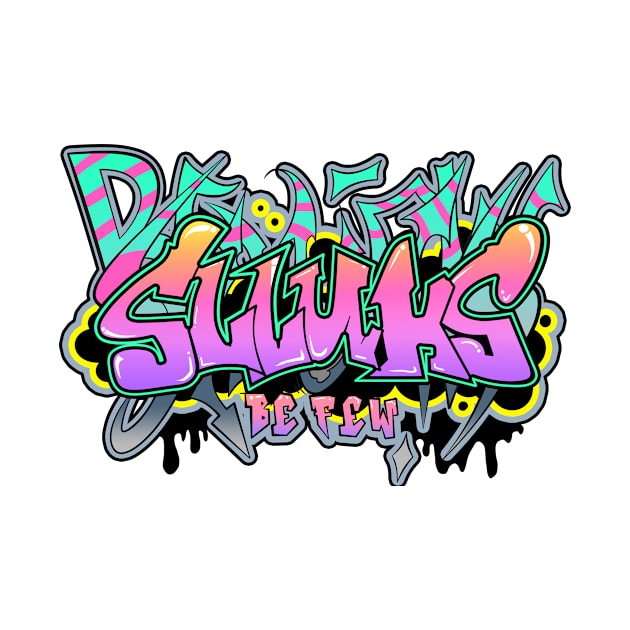 Dope Slluks logo design graffiti drawing by slluks_shop