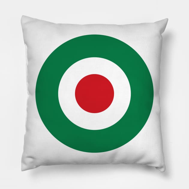 Italy Aviation shield Pillow by JewelryArcade