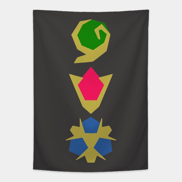 The Spiritual Stones Tapestry by lowpolyshirts