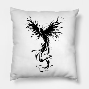 Black Phoenix Pillow