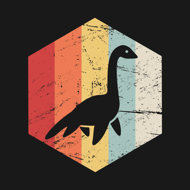 Retro Vintage 70s Loch Ness Monster Icon by MeatMan