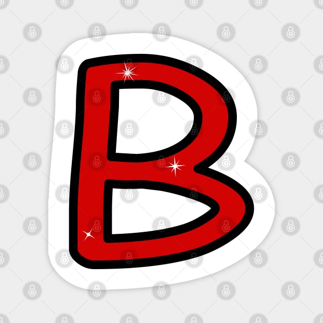 Letter B. Name with letter B. Personalized gift. Abbreviation. Abbreviation. Lettering Magnet by grafinya