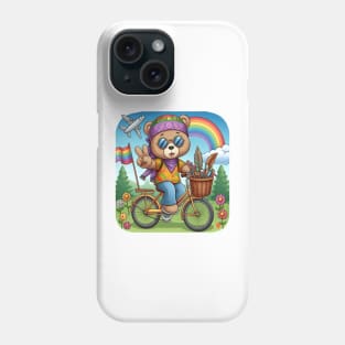 hippie teddybear Phone Case