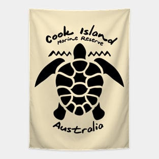 Diving with Sea Turtle - Cook Island Marine Reserve, Australia Tapestry