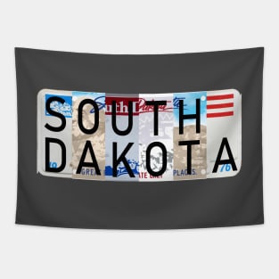 South Dakota License Plate Tapestry