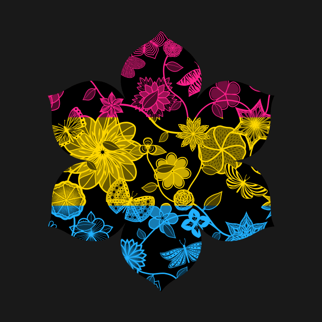 Butterfly Garden, Pride Flag Series - Pansexual by StephOBrien