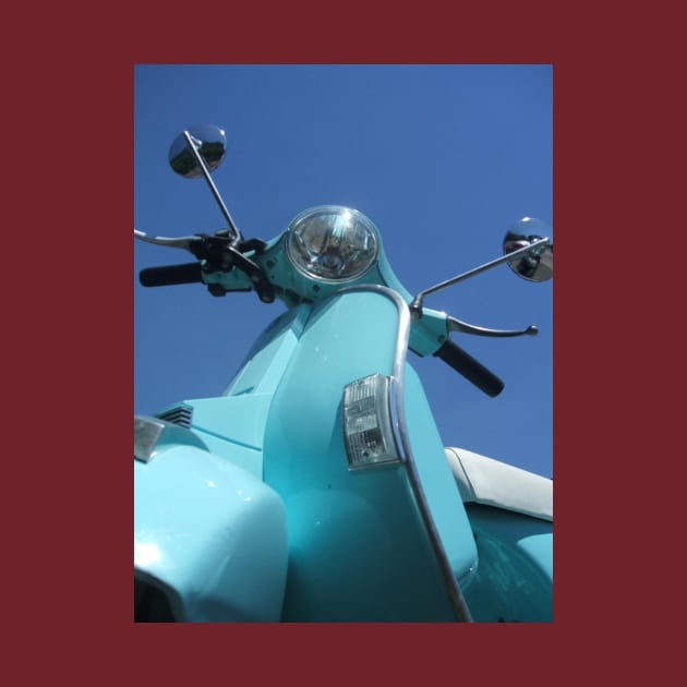 Blue Vespa by walter festuccia