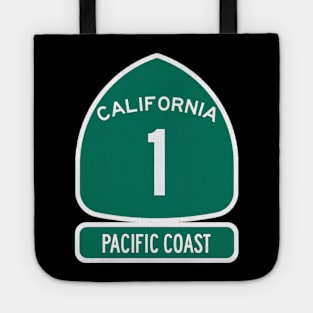 PACIFIC COAST Highway 1 California Sign Tote