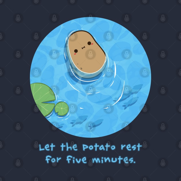 Cute Potato Must Rest by clgtart