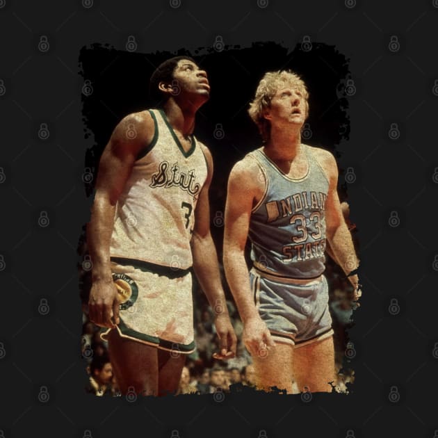 Magic Johnson vs Larry Bird by Omeshshopart