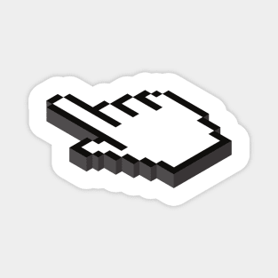 Isometric hand cursor clicking Magnet